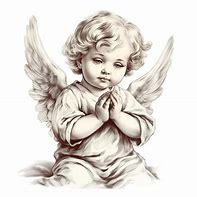 Image result for Baby Angel Praying Drawing