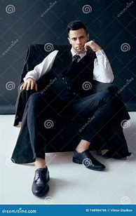 Image result for Lounging Man in Suit in Lawn Chair