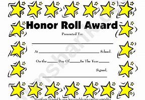 Image result for Honor Roll Award Certificate Template