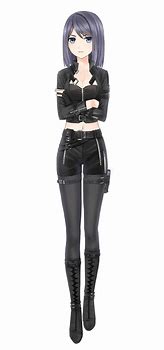 Image result for Anime Girl Black Clothes