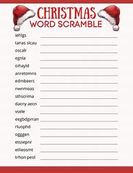 Image result for Xmas Word Scramble