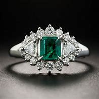 Image result for Emerald Diamond Platinum Ring