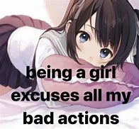 Image result for Anime Girl with Text