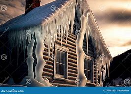 Image result for Icicle On a House