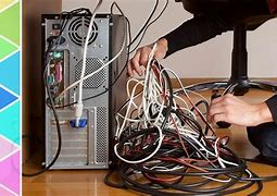 Image result for Organize Cords Under Desk