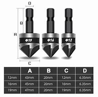 Image result for Countersink Drill Bit Size Chart