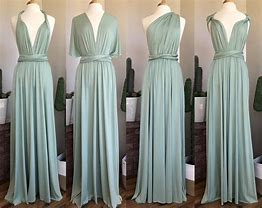 Image result for Sage Green Bridesmaid Infinity Dress Off Shoulder