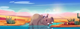 Image result for Cartoon Hippo in Water