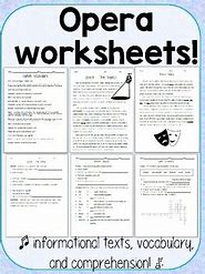 Image result for Opera Worksheets