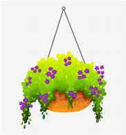 Image result for Hanging Flower Basket Clip Art