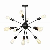 Image result for Black Glass Shades On Chandelier Sputnik