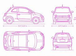 Image result for Width of Fiat 500