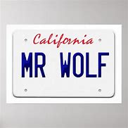 Image result for Pulp Fiction Mr. Wolf License Plate