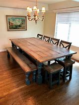 Image result for Rustic Farmhouse Dining Room Tables