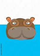 Image result for Cartoon Hippo Coming Out of Water