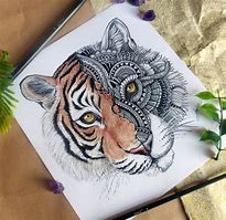 Image result for Zentangle Tiger