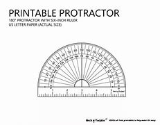 Image result for Printable Protractor to Scale