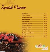 Image result for Menu of Cake Shop