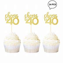 Image result for 40th Cupcake Toppers