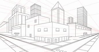 Image result for 2-Point Perspective Drawing Shapes