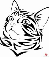 Image result for Black and White Cat Head