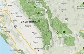 Image result for Sierra Nevada Mountain Crest Line Map