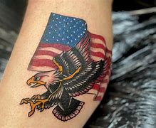 Image result for Eagle Tattoo Outline Flag