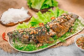 Image result for Cá Lóc Nướng Rơm