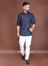 Image result for Navy Blue Nachiket Kurta