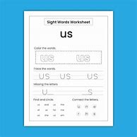 Image result for The Word Us Worksheet