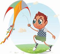 Image result for Boy Flying Kite Clip Art