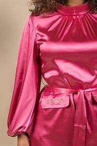 Image result for Pink Satin Dress