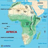 Image result for Map of Africa Labeled Physical Features