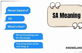 Image result for What Does SA Stand For