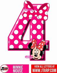 Image result for Number 4 in Minnie Mouse Font