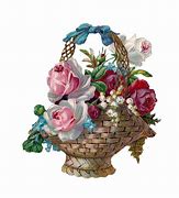 Image result for Victorian Flower Basket Clip Art