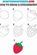 Image result for How to Draw Strawberry Easy