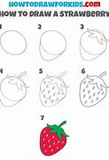 Image result for How to Draw a Strawberry Top