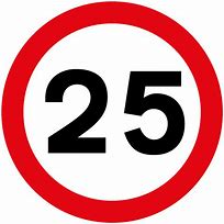 Image result for 25 Mph Speed Limit Sign