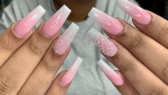 Image result for Green and Pink Powder Nails