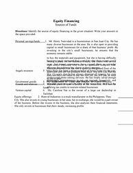 Image result for Equity Financing Request Example