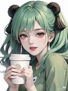 Image result for Anime Girl with Green