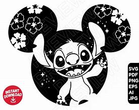 Image result for Disney Stitch Black and White