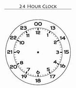 Image result for 24 Hour Clock Print Out