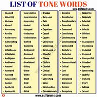 Image result for Tone of Words