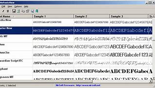 Image result for Windows Font Samples