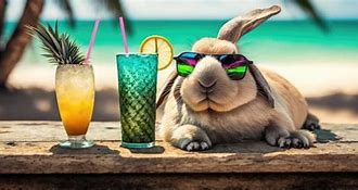 Image result for Summer Vacation Concept Cool Rabbit