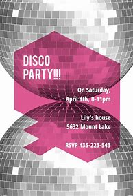 Image result for Disco Invitations Royalty Free