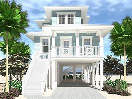 Image result for 1-Story Beach House Plans