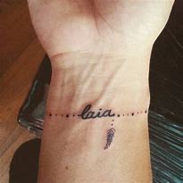 Image result for Name Bracelet Tattoos On Wrist